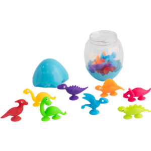 Huevito con bichos con ventosa para espejo o ducha